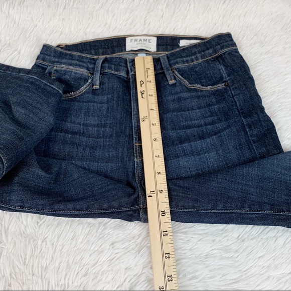 Frame Denim Le High Skinny Side Step Jeans, Harway high waisted dark wash - Picture 5 of 14